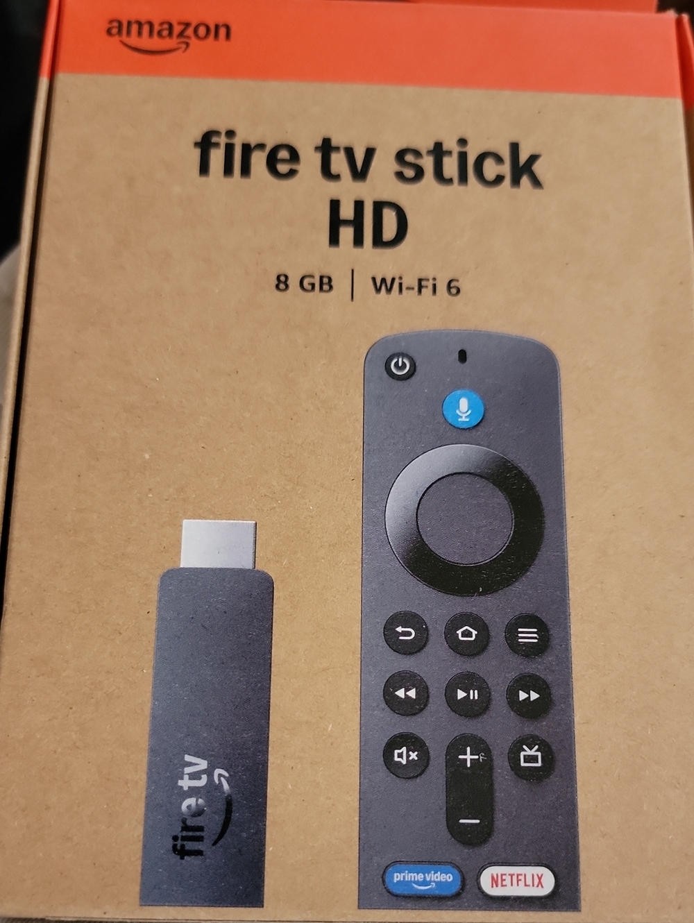 Amazon Fire TV Stick HD 8GB WiFi 6 Controller included streaming device Black